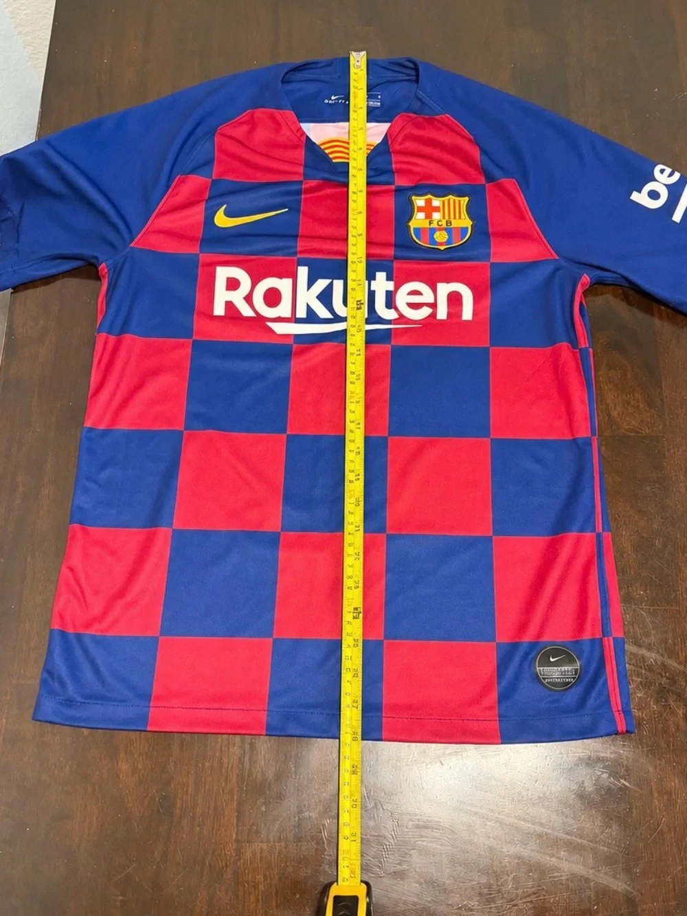 Nike FC Barcelona Checkerboard Soccer Jersey - Red & Blue
